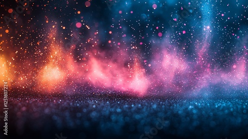 Abstract vibrant colorful lights background, studio shot, possible use for product presentation