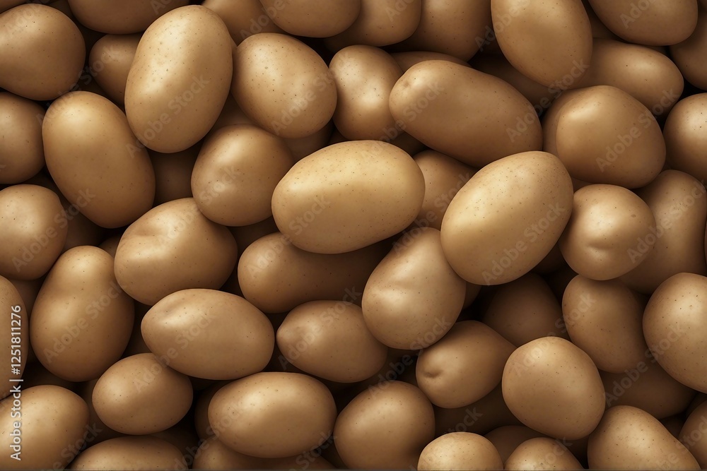 Detailed Illustration of a Sack Filled with Fresh Potatoes on a Clean White Background | Generative AI Detailed Illustration of a Sack Filled with Fresh Potatoes on a Clean White Background | Generative AI