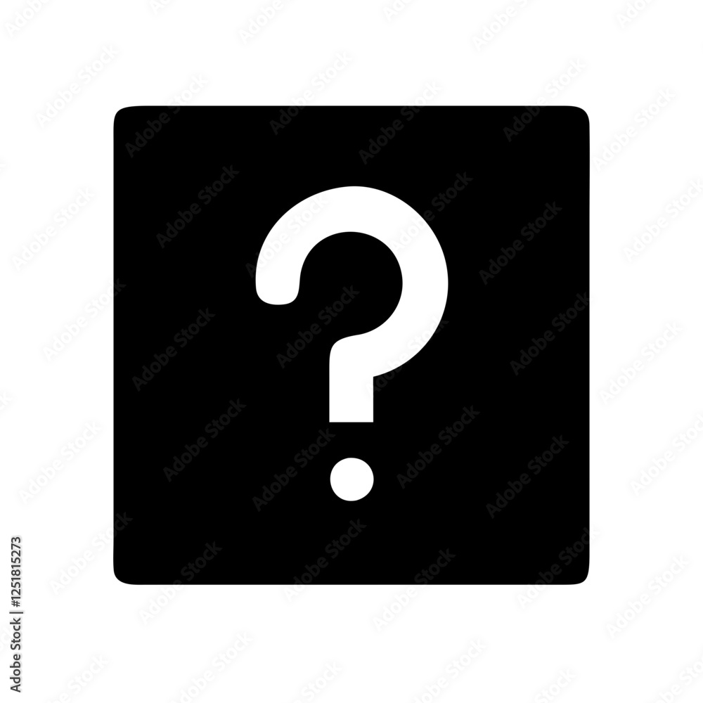 Question Mark Icon in Black Square
Question Mark Icon in Black Square