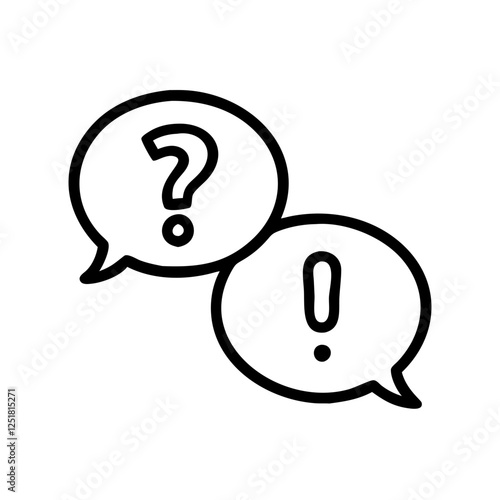 Chat Icon with Speech Bubbles

