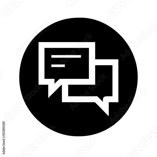 Chat Icon with Speech Bubbles

