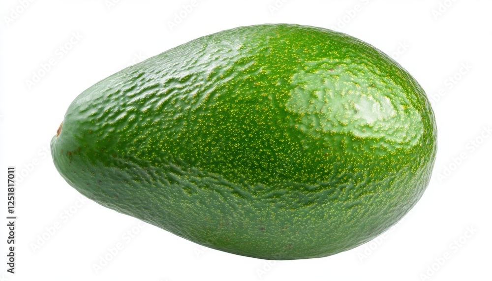 Fresh green avocado with smooth texture and vibrant color Fresh green avocado with smooth texture and vibrant color
