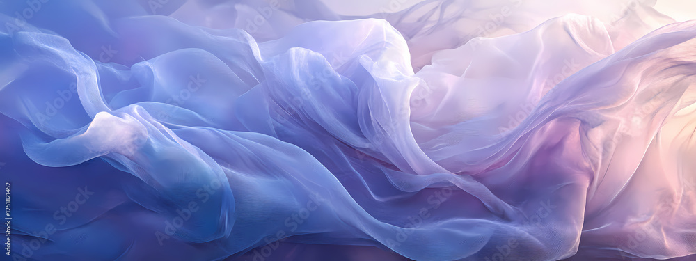Fototapeta premium Dreamlike Translucent Veil Floating in Air