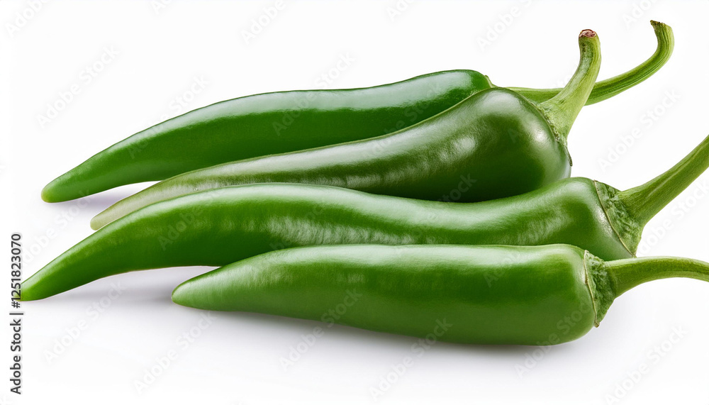 green chili pepper isolated on a background green chili pepper isolated on a background