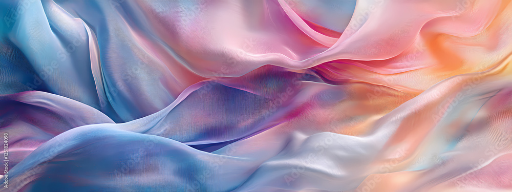 Colorful Silk Ribbons Floating in Space Colorful Silk Ribbons Floating in Space