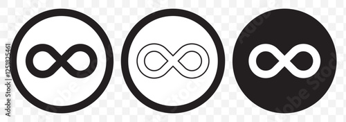 Infinity icon silhouette vector art illustration. Infinity Icon. Infinity Symbol logo. Eps 10.