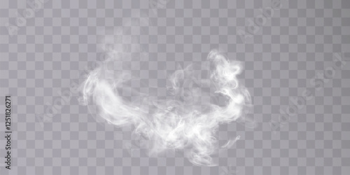 Adobe IlRealistic white vector smoke. fog or smog effect. smoke, steam isolated transparent special effect. 