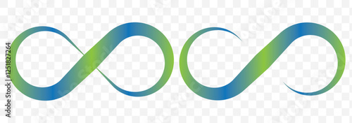 infinity symbol black - simple with discontinuation - isolated - vector. Eps 10.