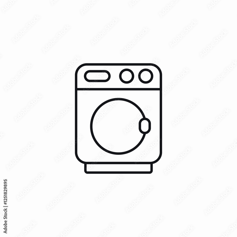 laundry machine icon sign vector laundry machine icon sign vector
