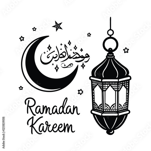 vector illustration of a decorative lantern