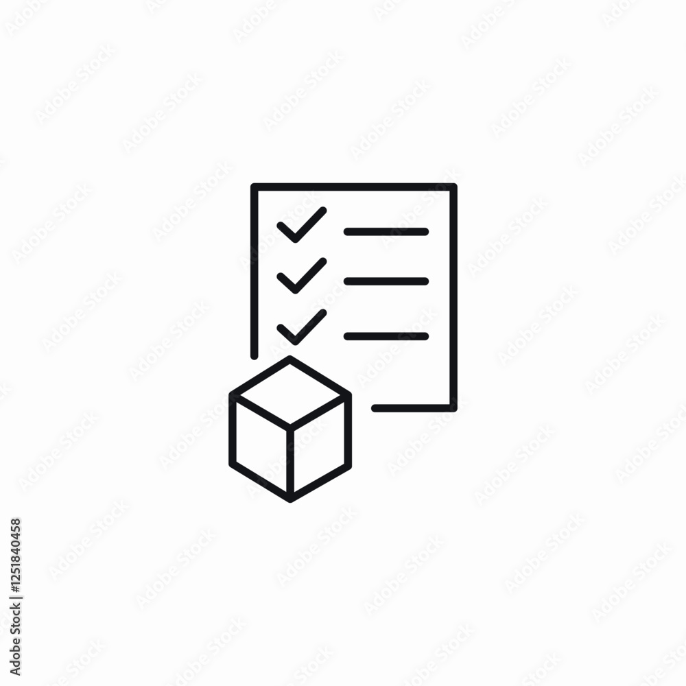 checklist cube icon sign vector checklist cube icon sign vector