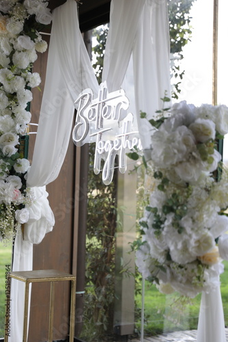 wedding bouquet on the table