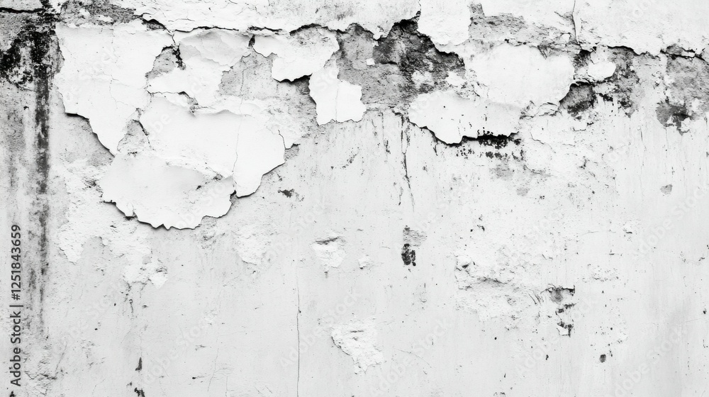 Fototapeta premium Texture of a grungy white concrete wall as a background or wallpaper