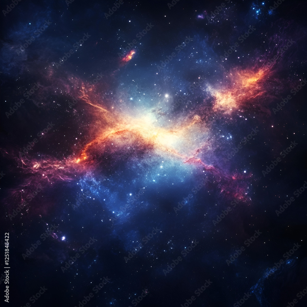 Naklejka premium space background with stars AI generative
