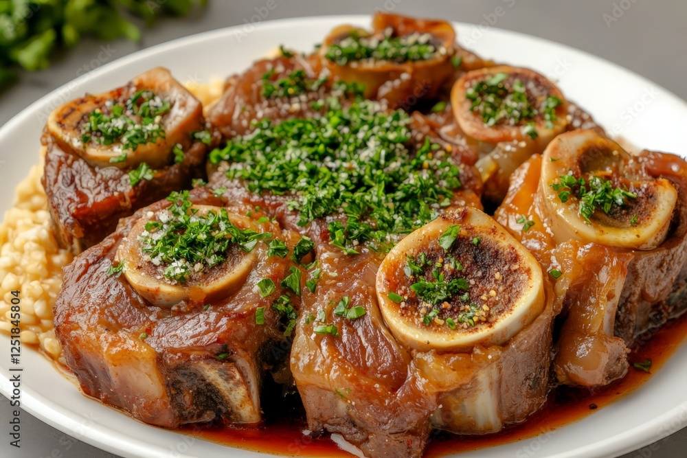 Delicious Osso Buco Plate Close-Up Delicious Osso Buco Plate Close-Up
