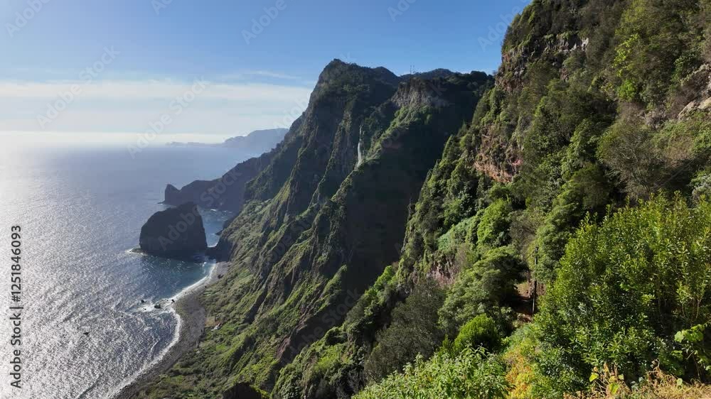 Beautiful seascape at Rocha do Navio viewpoint, on Madeira Island, Portugal Beautiful seascape at Rocha do Navio viewpoint, on Madeira Island, Portugal