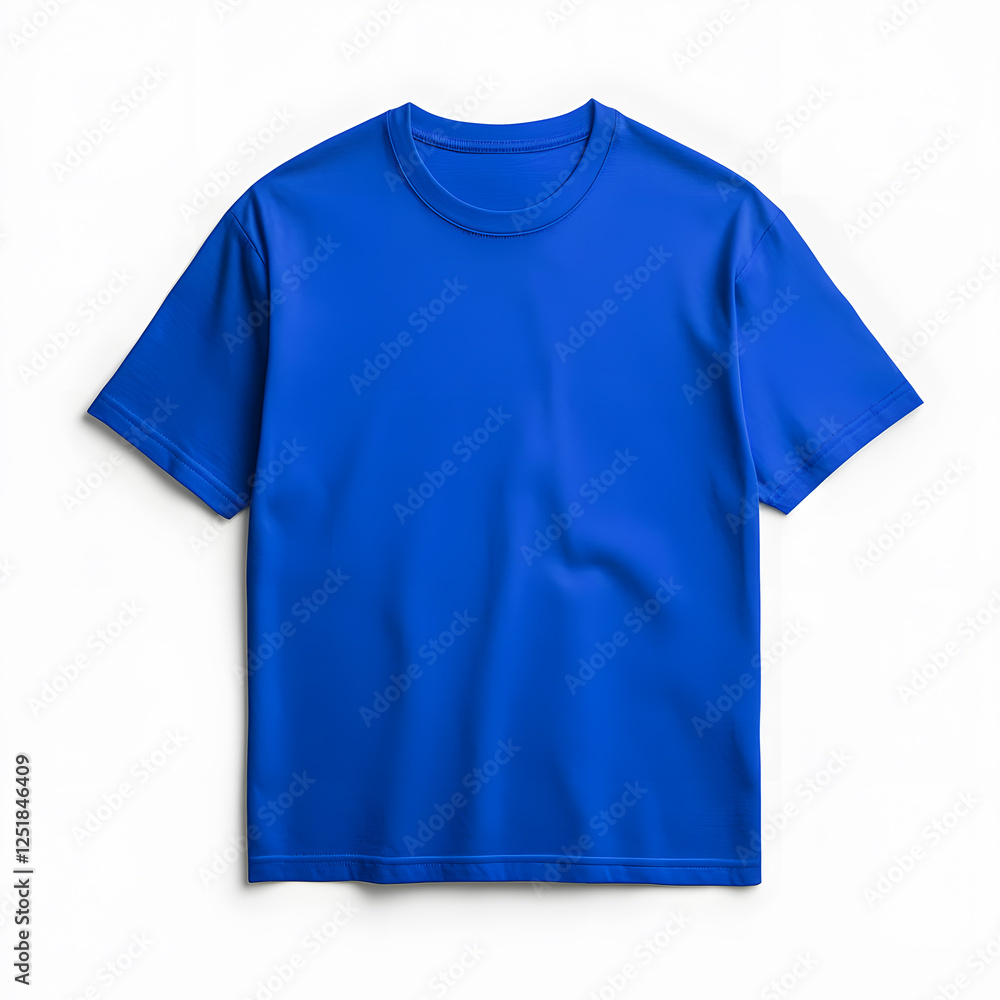Blue t-shirt mock up isolated on white background Blue t-shirt mock up isolated on white background