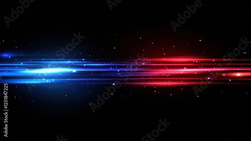 Glowing streaks creating starburst or tunnel effect with motion blur and speed lines
