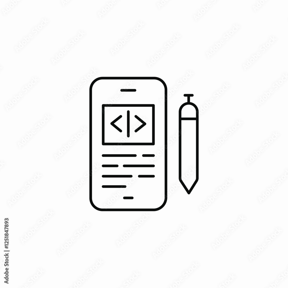 mobile presentation application icon sign vector mobile presentation application icon sign vector