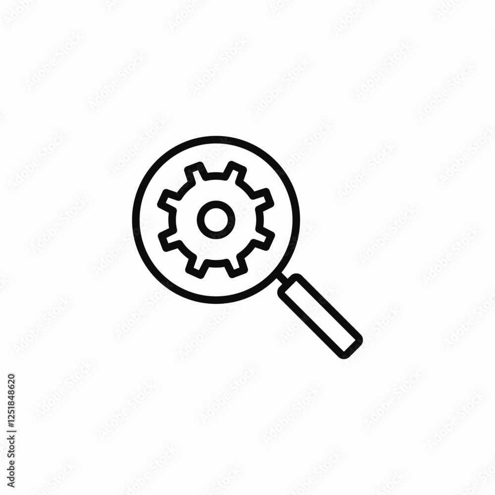 settings searching icon sign vector settings searching icon sign vector