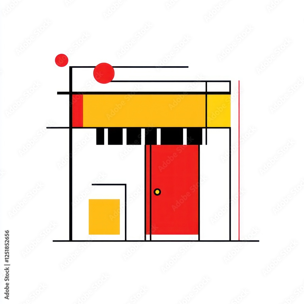 Abstract modern building facade, minimalist design, geometric shapes, simple architecture Abstract modern building facade, minimalist design, geometric shapes, simple architecture