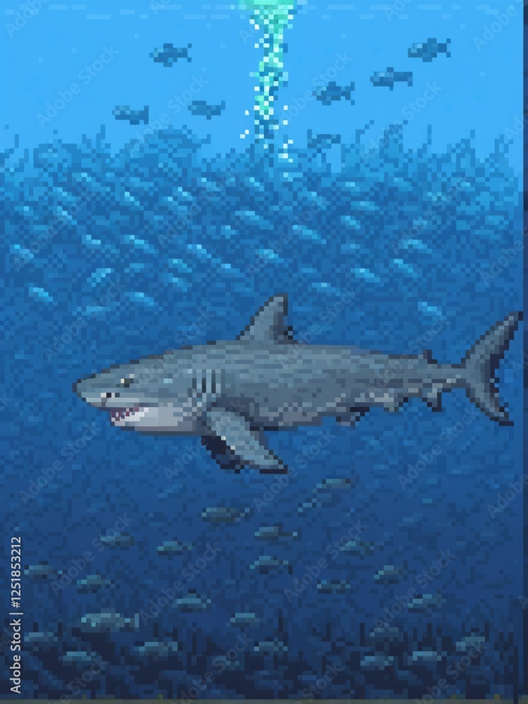 Fototapeta premium shark and fish