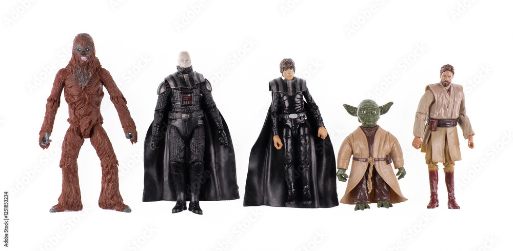 Naklejka premium Kazakhstan, Almaty February 7, 2025: Star Wars Saga character toy