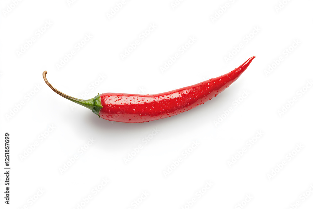 Red chili spicy pepper vegetable isolated on white background Red chili spicy pepper vegetable isolated on white background