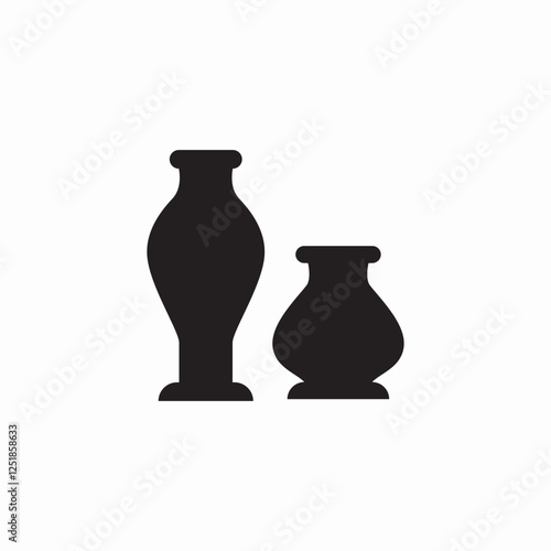 pottery vessels icon sign vector