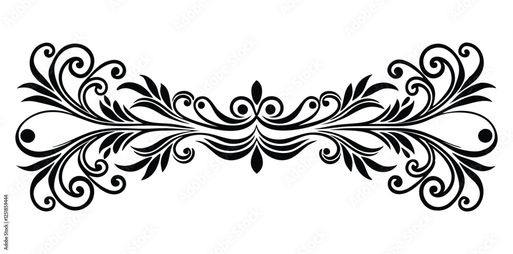 abstract floral ornament border line art illustration abstract floral ornament border line art illustration