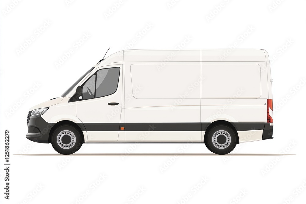 Delivery Van blank mockup with copy space and space for logotype isolated on white background. Commercial Vehicle. Cargo Van. Blank Van for design. Delivery Van. Delivery Van. Delivery Van blank mockup with copy space and space for logotype isolated on white background. Commercial Vehicle. Cargo Van. Blank Van for design. Delivery Van. Delivery Van.