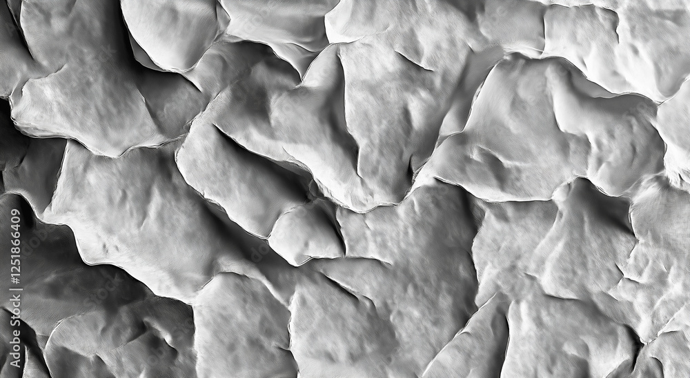 Obraz premium A close-up of crumpled aluminum foil in high resolution, highlighting the texture and details. The dark grey background enhances the silver color of the aluminum, emphasizing the intricate pattern