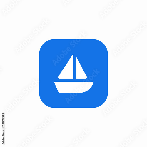 sea sail ship icon sign vector photo