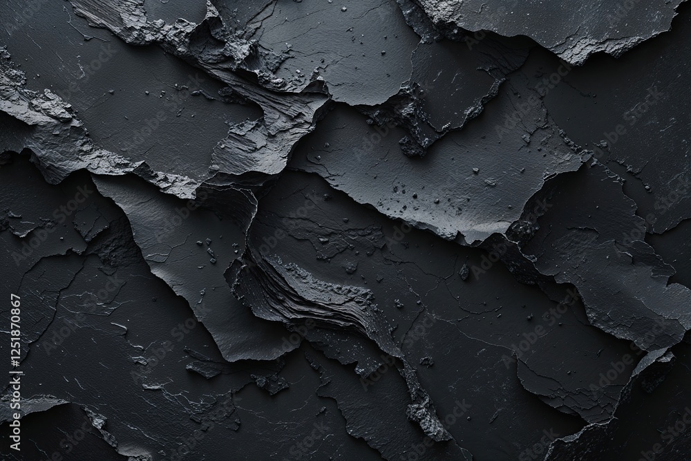 Obraz premium Unique Midnight Black Grain and Lead Gray Static Noise Texture for Stylish Monochrome Wallpaper Design
