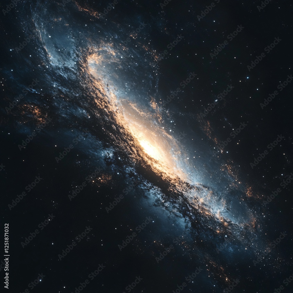 Fototapeta premium Galaxy Night View: A Hyper-Realistic 8K Image of the Night Sky