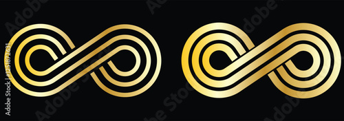 simple infinity symbols. Design elements for unlimited infinity, endless, eternity, loop, discontinuation, and repetition concepts. Vector illustration eps 888.