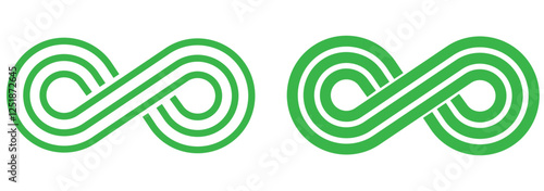 simple infinity symbols. Design elements for unlimited infinity, endless, eternity, loop, discontinuation, and repetition concepts. Vector illustration eps 888.