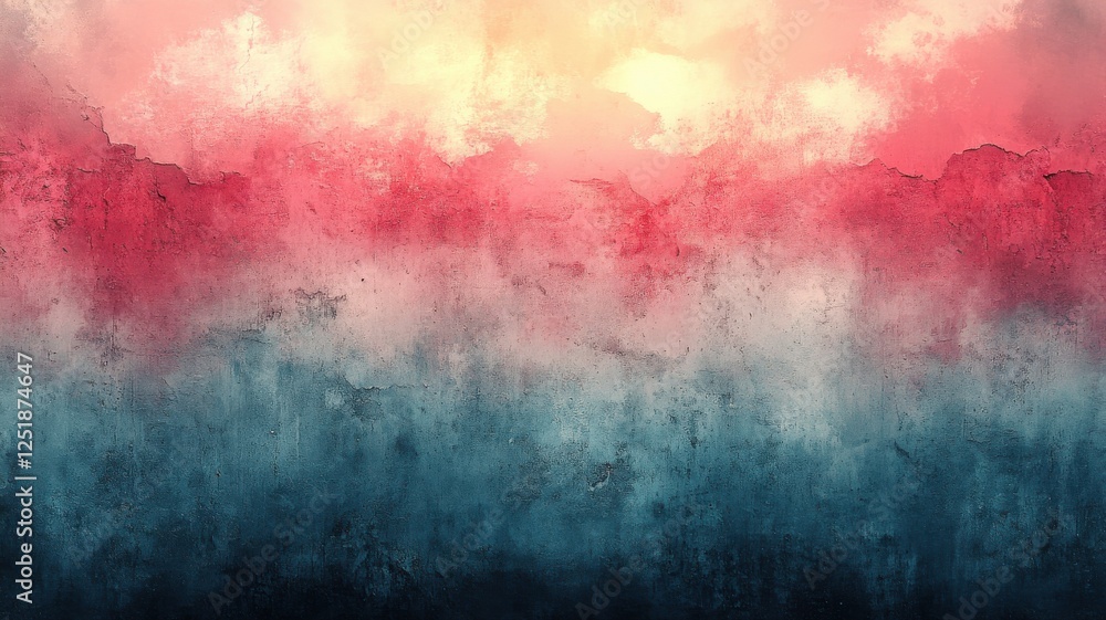 Obraz premium Abstract Gradient Background in Soft Red, Pink, and Blue Hues