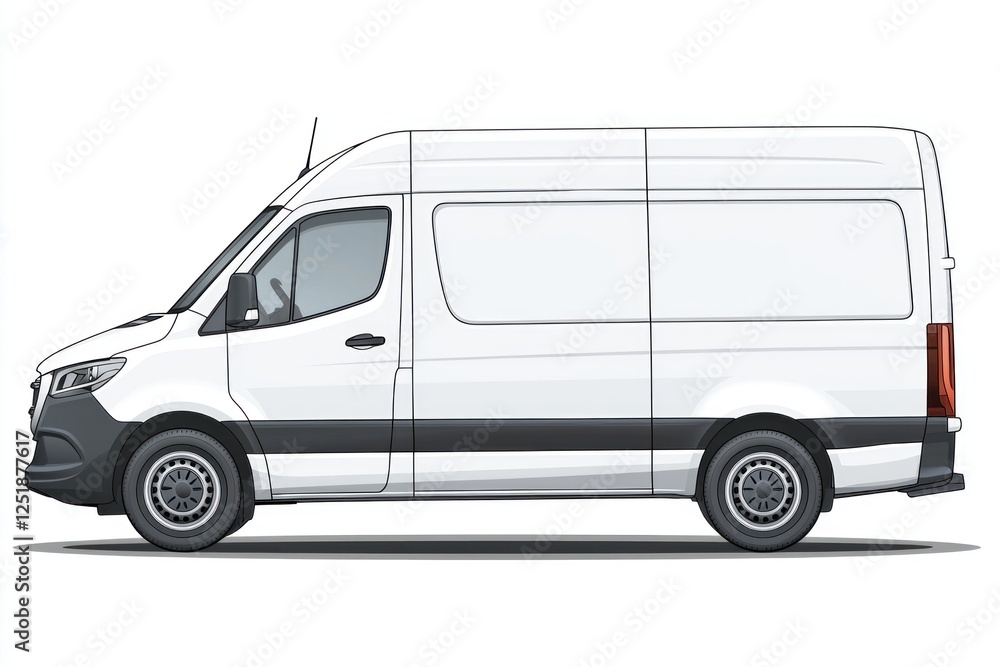 Delivery Van blank mockup with copy space and space for logotype isolated on white background. Commercial Vehicle. Cargo Van. Blank Van for design. Delivery Van. Delivery Van. Delivery Van blank mockup with copy space and space for logotype isolated on white background. Commercial Vehicle. Cargo Van. Blank Van for design. Delivery Van. Delivery Van.