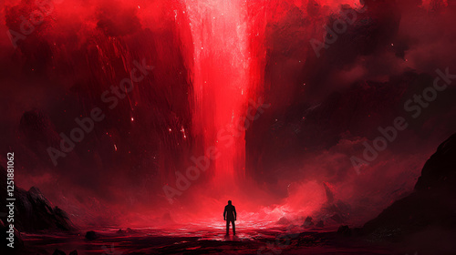 dark night in the forest AI generative 