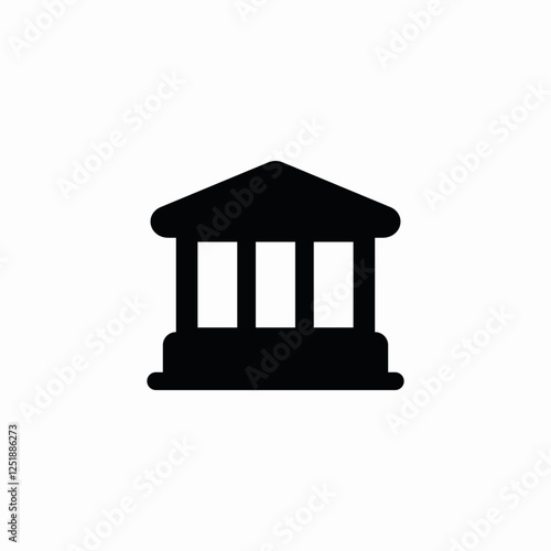 classical building icon sign vector