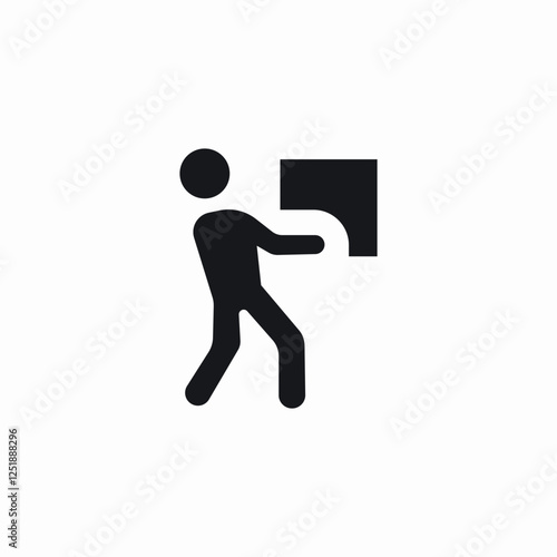 moving box icon sign vector