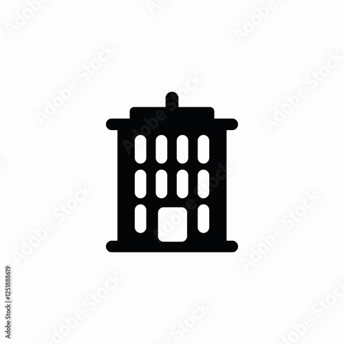 official building icon sign vector