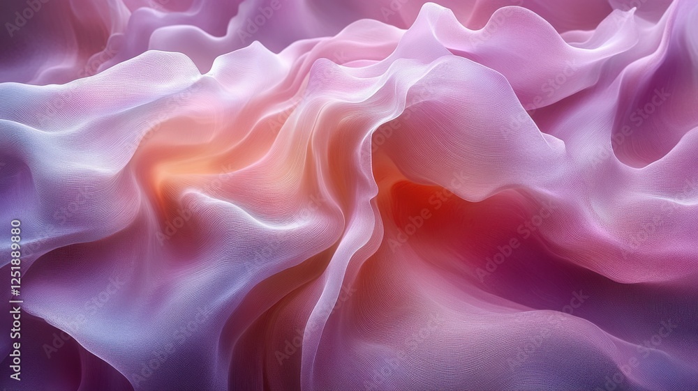 Obraz premium Ethereal Flowing Fabric with Soft Pink and Lavender Hues