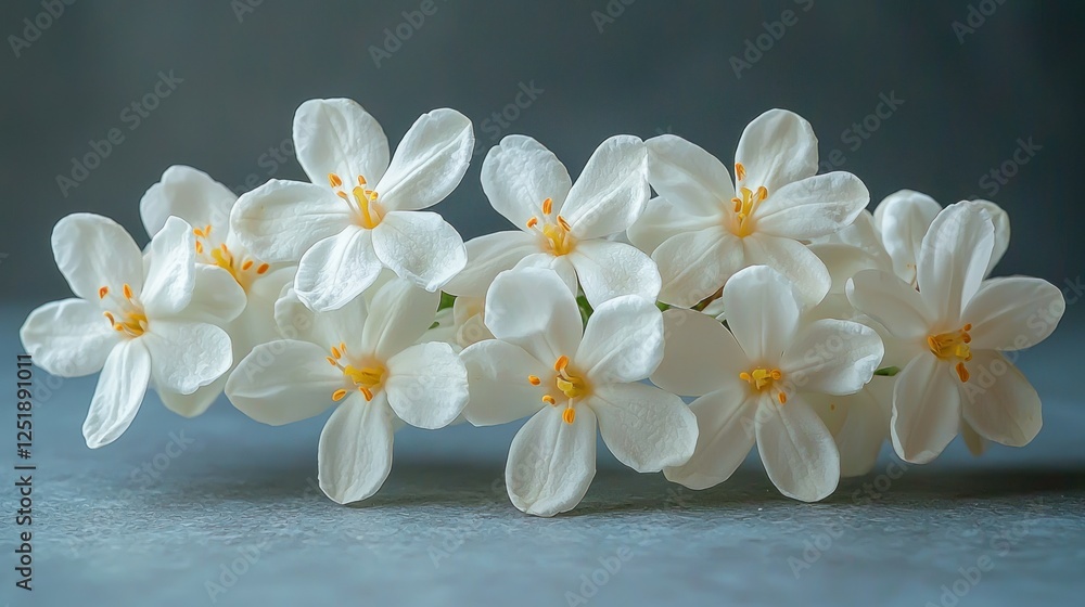 White lilac flowers, studio shot, dark background, spring White lilac flowers, studio shot, dark background, spring
