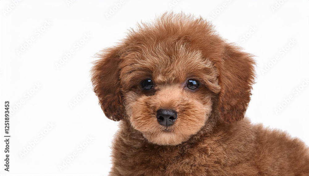 toy poodle puppy portrait on a white background toy poodle puppy portrait on a white background
