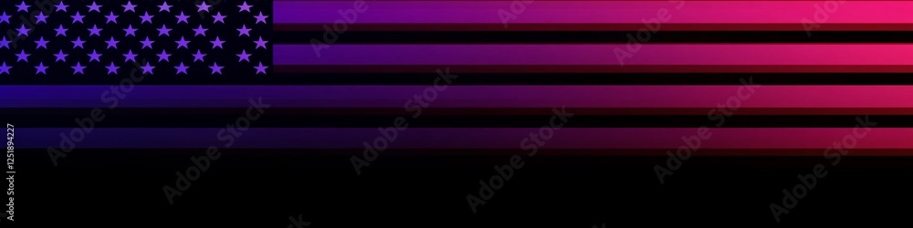 Bold and Vibrant American Flag on Dark Gradient Background with Copy Space for Patriotic Advertising Bold and Vibrant American Flag on Dark Gradient Background with Copy Space for Patriotic Advertising