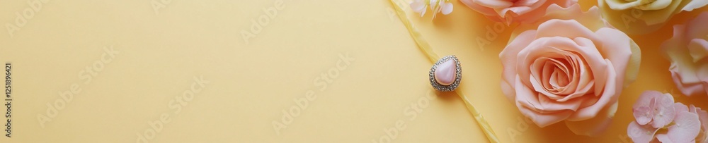 Elegant Multicolored Roses on Pastel Yellow Background – Luxury Floral Arrangement with Soft Pink, Coral & Lilac Hues, Minimalist Aesthetic, Copy Space Elegant Multicolored Roses on Pastel Yellow Background – Luxury Floral Arrangement with Soft Pink, Coral & Lilac Hues, Minimalist Aesthetic, Copy Space
