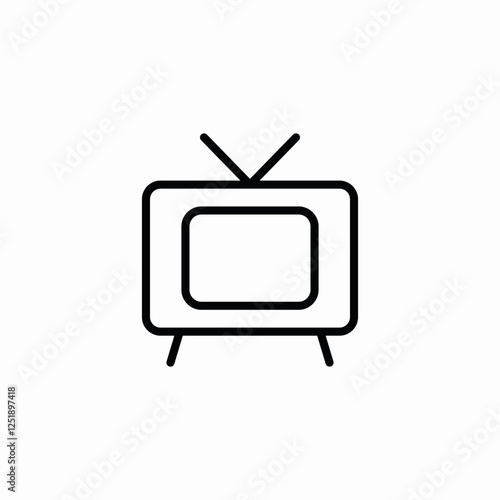 box tv icon sign vector