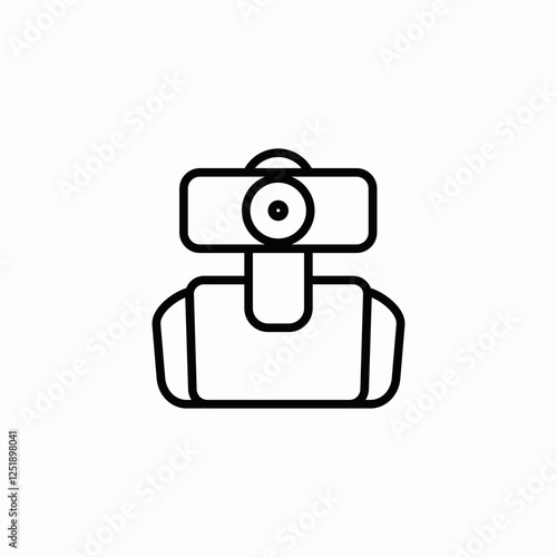 camera clip icon sign vector